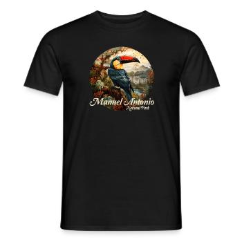 Manuel Antonio National Park retro style - Men's T-Shirt - black - Front - AI Model Male 178 light (178cm)