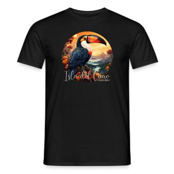 Isla del Cano, Costa Rica, Toucan - Men's T-Shirt - black - Front - AI Model Male 178 light (178cm)