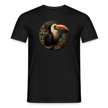 Utopian bird - Men's T-Shirt - black - Front - AI Model Male 178 light (178cm)