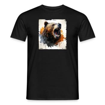 Grizzly - Männer T-Shirt - Schwarz - Vorne - AI Model Male 178 light (178cm)