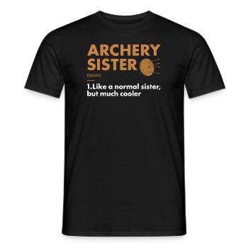 Sport Sister Archery - Men's T-Shirt - black - Front - AI Model Male 178 light (178cm)