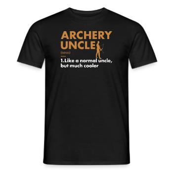 Sport Uncle Archery - Men's T-Shirt - black - Front - AI Model Male 178 light (178cm)