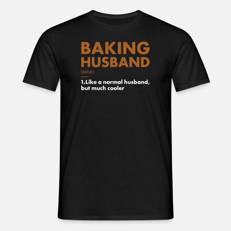Baker Husband Definition Baking - Männer T-Shirt - Schwarz