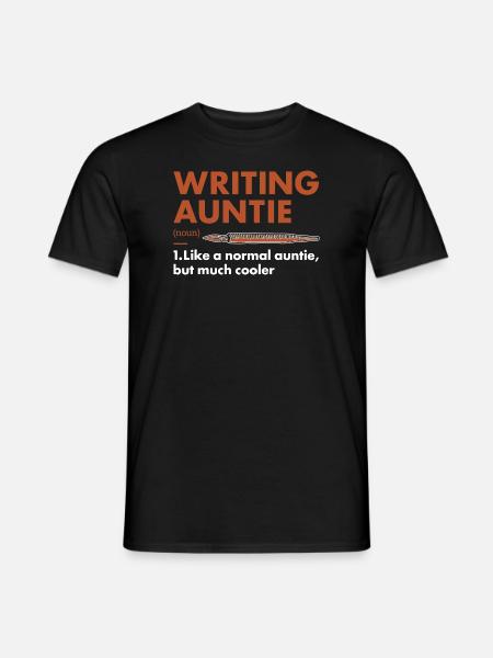 Writer Auntie Definition Writing - Men's T-Shirt - black