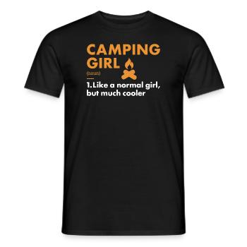 Camper Girl Definition Camping - Men's T-Shirt - black - Front - AI Model Male 178 light (178cm)