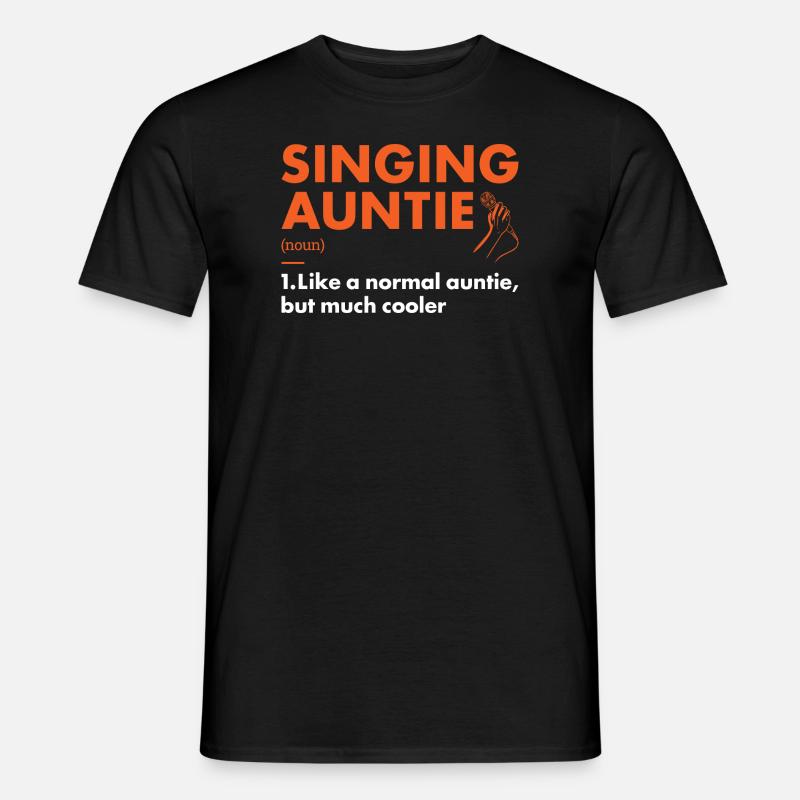 Singer Auntie Definition Singing - Männer T-Shirt - Schwarz