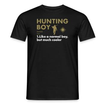 Hunter Boy Definition Hunting - Men's T-Shirt - black - Front - AI Model Male 178 light (178cm)
