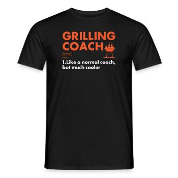 Griller Coach Definition Grilling - Men's T-Shirt - black - Front - AI Model Male 178 light (178cm)