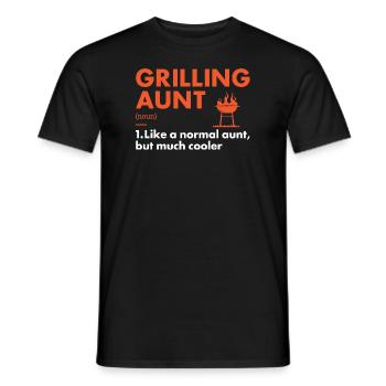 Griller Aunt Definition Grilling - Männer T-Shirt - Schwarz - Vorne - AI Model Male 178 light (178cm)