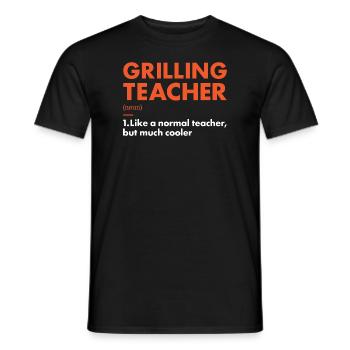 Griller Enseignant Définition Grillades - T-shirt homme - noir - Devant - AI Model Male 178 light (178cm)