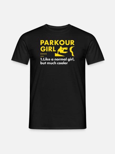 Traceur Girl Definition Parkour - Men's T-Shirt - black