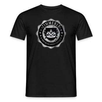 Zimmerer, Zunftwappen, Handwerker - Männer T-Shirt - Schwarz - Vorne - AI Model Male 178 light (178cm)