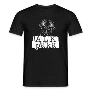 ALKPAKA Biershirt - Männer T-Shirt - Schwarz - Vorne - AI Model Male 178 light (178cm)