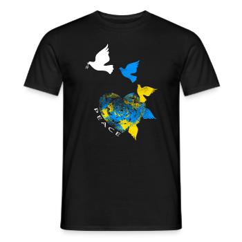 Ukraine - Men's T-Shirt - black - Front - AI Model Male 178 light (178cm)