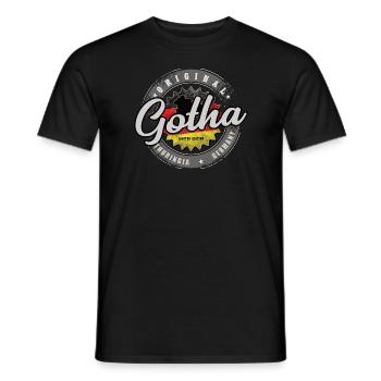 Original Germany Thuringia Gotha Thuringian Forest - Men's T-Shirt - black - Front - AI Model Male 178 light (178cm)