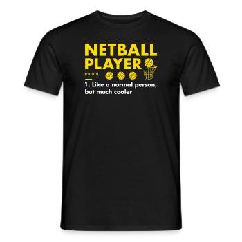 Sport Player Definition Netball - Men's T-Shirt - black - Front - AI Model Male 178 light (178cm)
