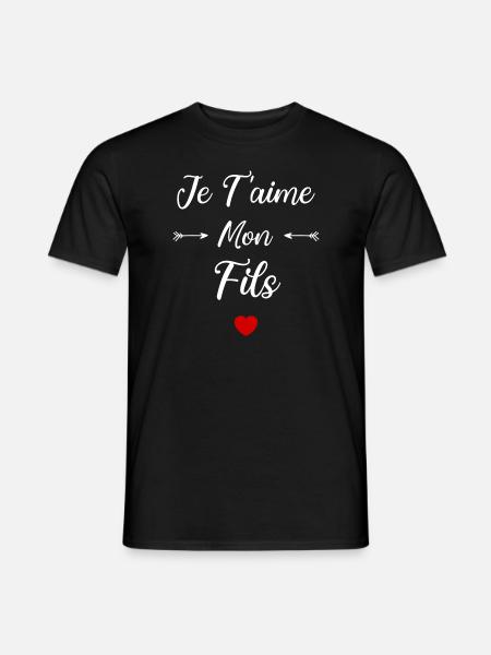 Je t'aime mon fils - T-shirt homme - noir
