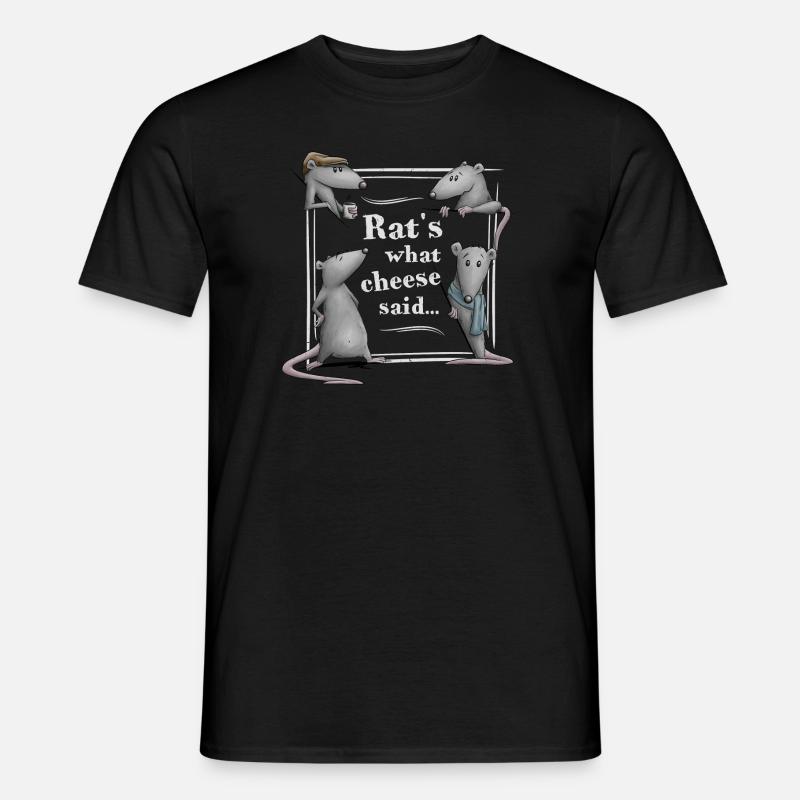 Rotter hvad ost sagde! Sjov rotte far vittighed - Mænd T-shirt - sort