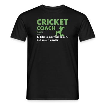 Sport Coach Definition Cricket - Men's T-Shirt - black - Front - AI Model Male 178 light (178cm)