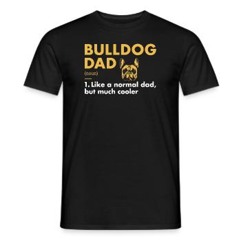 Définition de papa bouledogue - T-shirt homme - noir - Devant - AI Model Male 178 light (178cm)