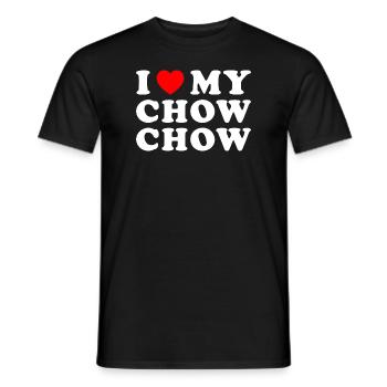 J’aime mon Chow Chow - T-shirt homme - noir - Devant - AI Model Male 178 light (178cm)