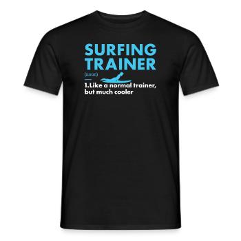 Sport Trainer Surfing - Männer T-Shirt - Schwarz - Vorne - AI Model Male 178 light (178cm)