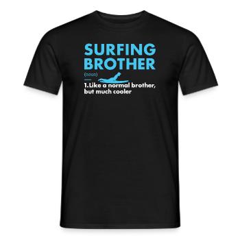 Sport Brother Surfing - Men's T-Shirt - black - Front - AI Model Male 178 light (178cm)