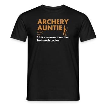 Sport Auntie Archery - Men's T-Shirt - black - Front - AI Model Male 178 light (178cm)