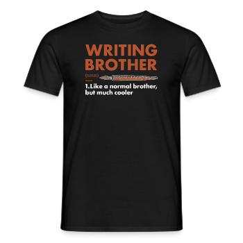 Writer Brother Definition Writing - Men's T-Shirt - black - Front - AI Model Male 178 light (178cm)