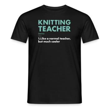 Tricoteur Enseignant Définition Tricot - T-shirt homme - noir - Devant - AI Model Male 178 light (178cm)