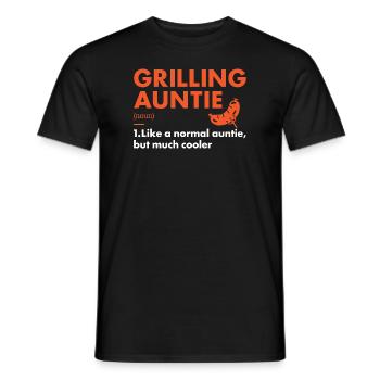 Griller Auntie Definition Grilling - Männer T-Shirt - Schwarz - Vorne - AI Model Male 178 light (178cm)