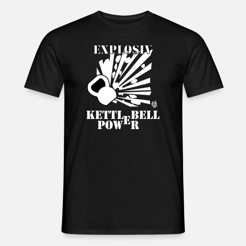 Kettlebell explosiv Power - Männer T-Shirt - Schwarz