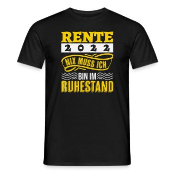 Rente 2022 - Geschenkidee zum Ausstand - Männer T-Shirt - Schwarz - Vorne - AI Model Male 178 light (178cm)