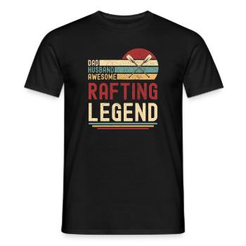 Ehemann Vater Rafting Legende Retro Vintage - Männer T-Shirt - Schwarz - Vorne - AI Model Male 178 light (178cm)
