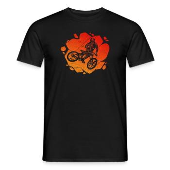 Mountain biker Cyclist Mountain bike - Men's T-Shirt - black - Front - AI Model Male 178 light (178cm)