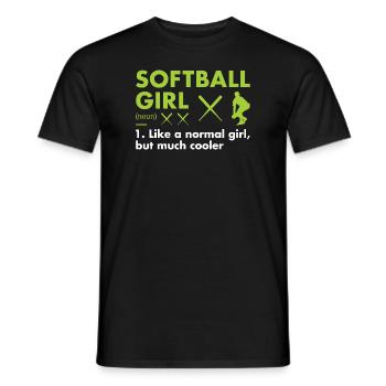 Sport Girl Définition Softball - T-shirt homme - noir - Devant - AI Model Male 178 light (178cm)