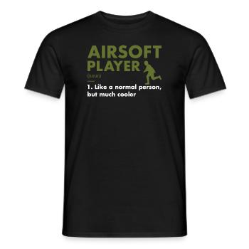 Sport Player Definition Airsoft - Men's T-Shirt - black - Front - AI Model Male 178 light (178cm)