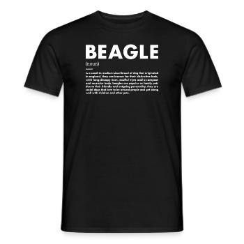 Définition de Beagle - T-shirt homme - noir - Devant - AI Model Male 178 light (178cm)