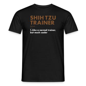 Shih Tzu Trainer Definiton - T-shirt homme - noir - Devant - AI Model Male 178 light (178cm)