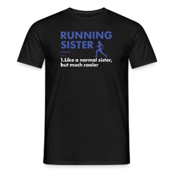 Sport Sister Running - Men's T-Shirt - black - Front - AI Model Male 178 light (178cm)