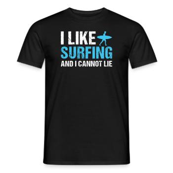 Sport J’aime le surf - T-shirt homme - noir - Devant - AI Model Male 178 light (178cm)