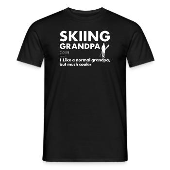 Sport Grandpa Skiing - Männer T-Shirt - Schwarz - Vorne - AI Model Male 178 light (178cm)
