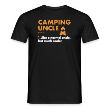 Camper Uncle Definition Camping - Men's T-Shirt - black - Front - AI Model Male 178 light (178cm)