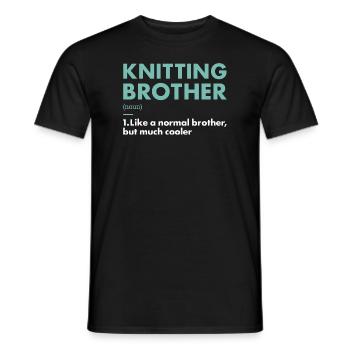 Knitter Brother Definition Knitting - Men's T-Shirt - black - Front - AI Model Male 178 light (178cm)