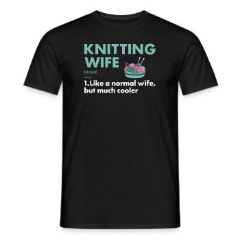 Knitter Wife Definition Knitting - Men's T-Shirt - black - Front - AI Model Male 178 light (178cm)