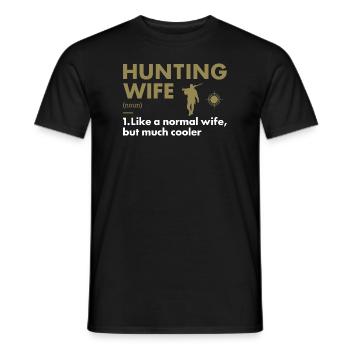 chasseur femme définition chasse - T-shirt homme - noir - Devant - AI Model Male 178 light (178cm)