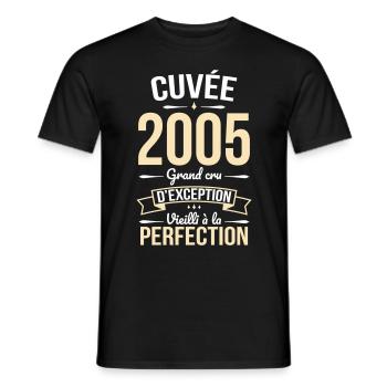 20th Anniversary - 2005 - Humour Gift - Men's T-Shirt - black - Front - AI Model Male 178 light (178cm)