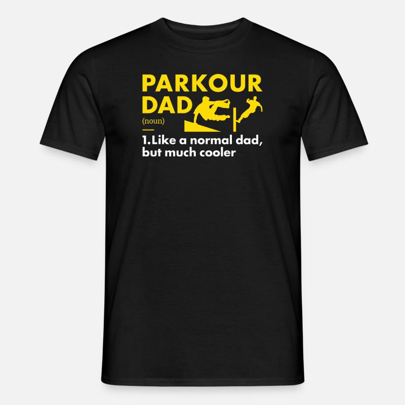 Traceur Dad Definition Parkour - Männer T-Shirt - Schwarz