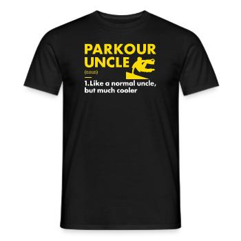 Traceur Uncle Definition Parkour - Männer T-Shirt - Schwarz - Vorne - AI Model Male 178 light (178cm)