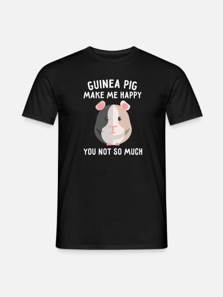 Meerschweinchen machen mich glücklich Sie nicht so sehr Piggie Lo - Männer T-Shirt - Schwarz